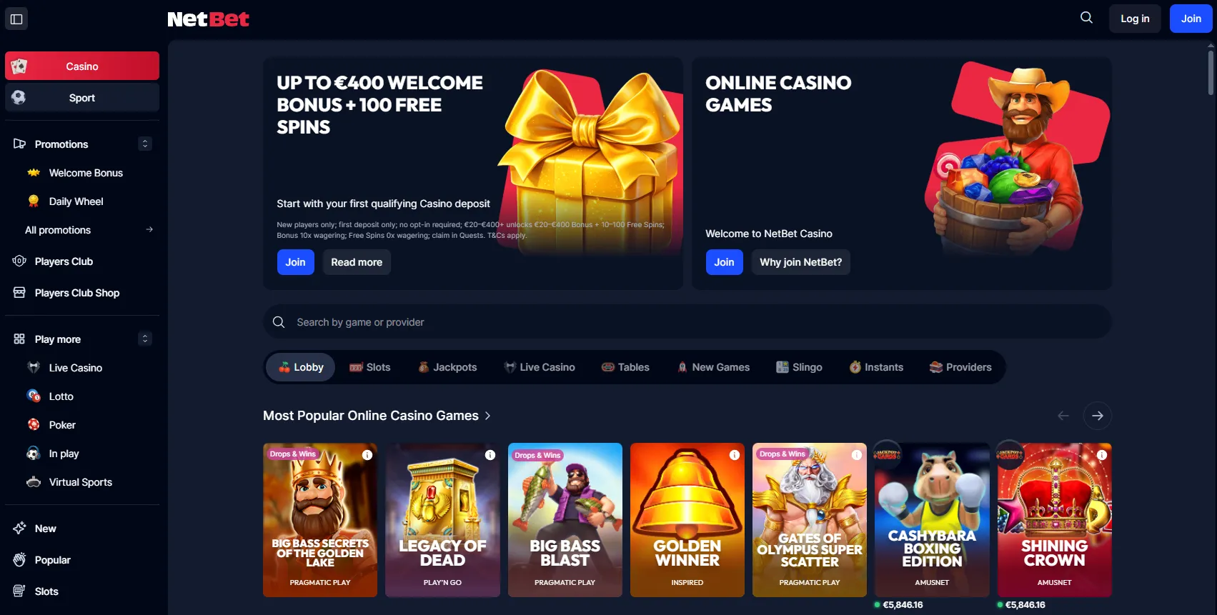 Casino bonus overview