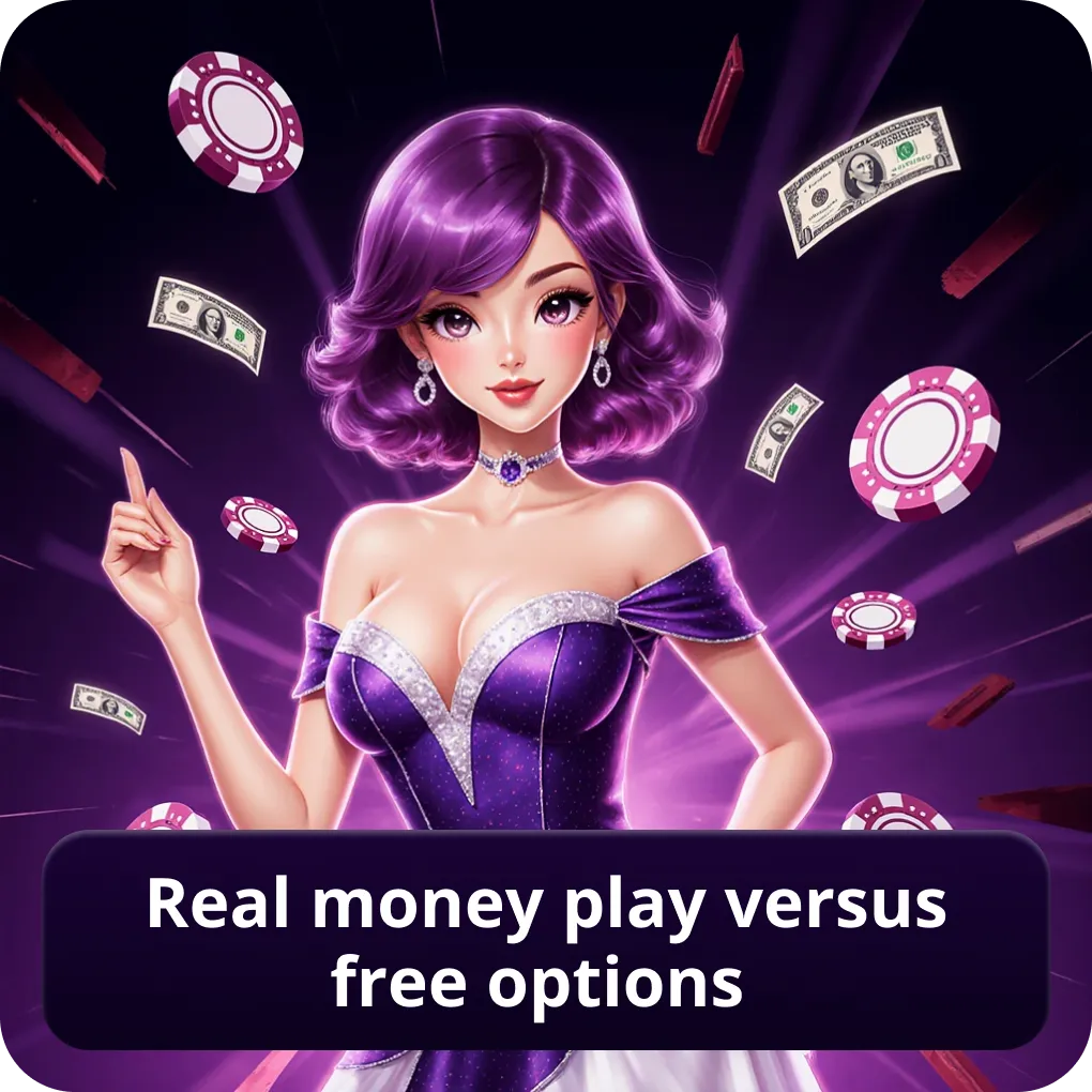 Real money play versus free options
